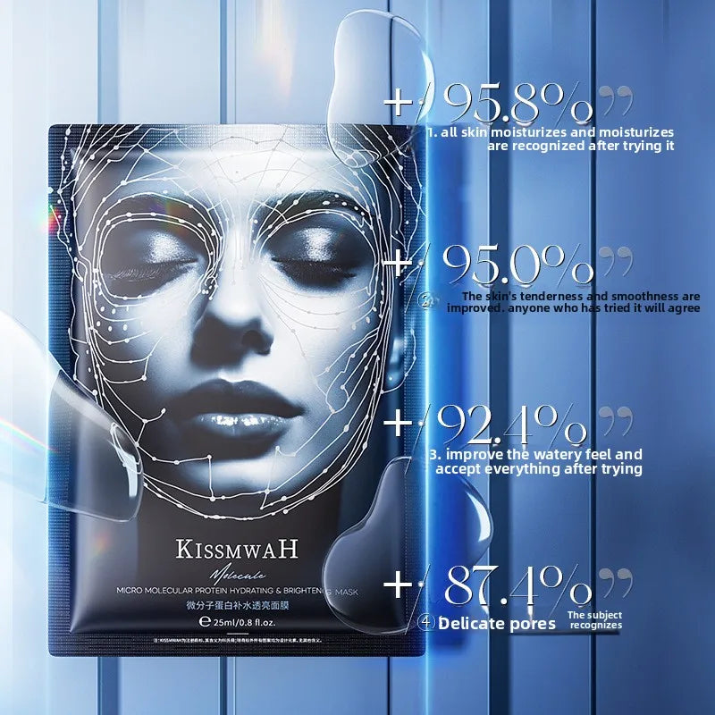 Micro Molecular Protein Moisturizing and Transparent Facial Mask Deeply Moisturizes and Moisturizes Skin, Wakes Up Skin Tone