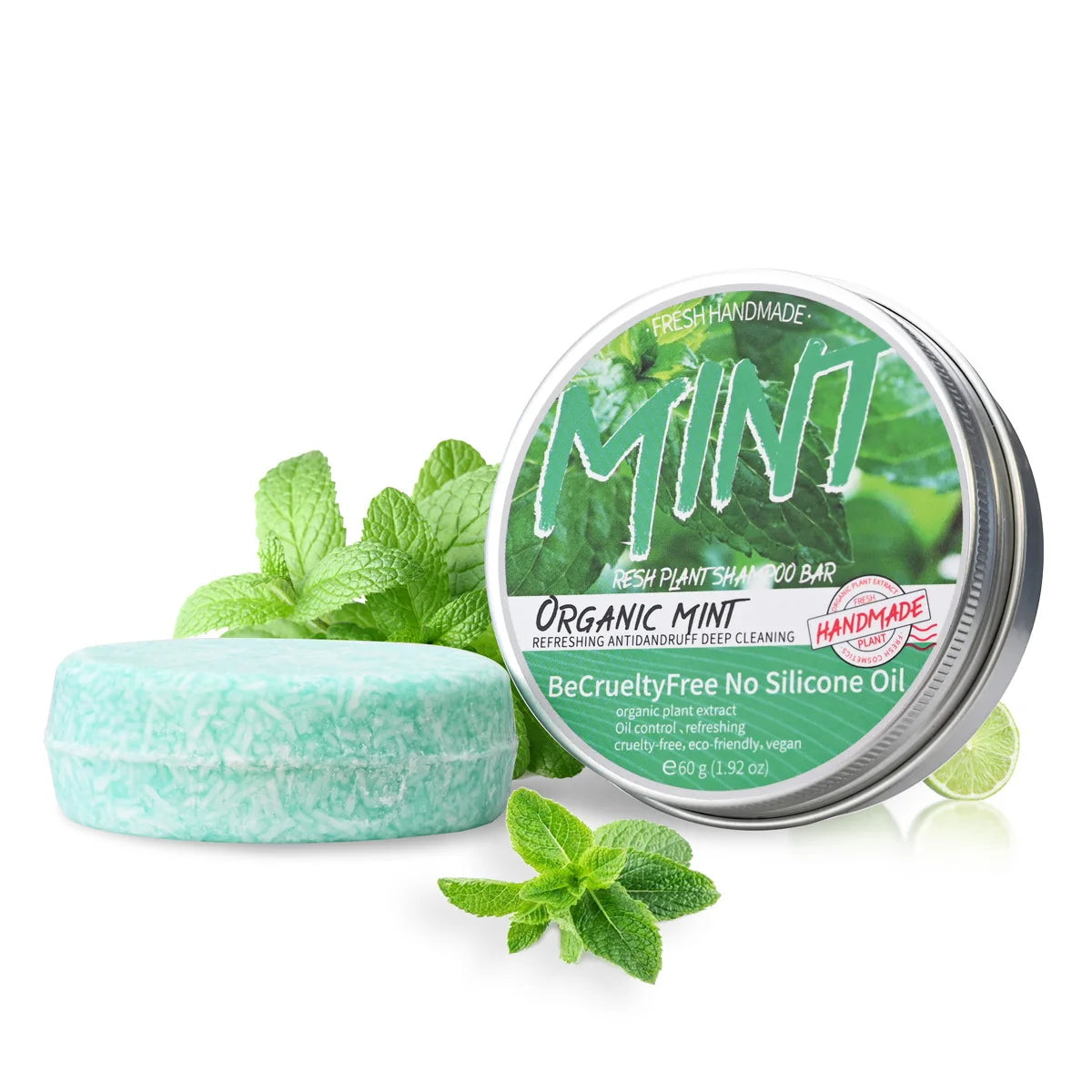 LH+60gMint Glycerin Soap Base Shampoo Bar Deep Nourishing Hair Shampoo Soaps Anti Dandruff Foaming Hair Treatments Solid Shampoo