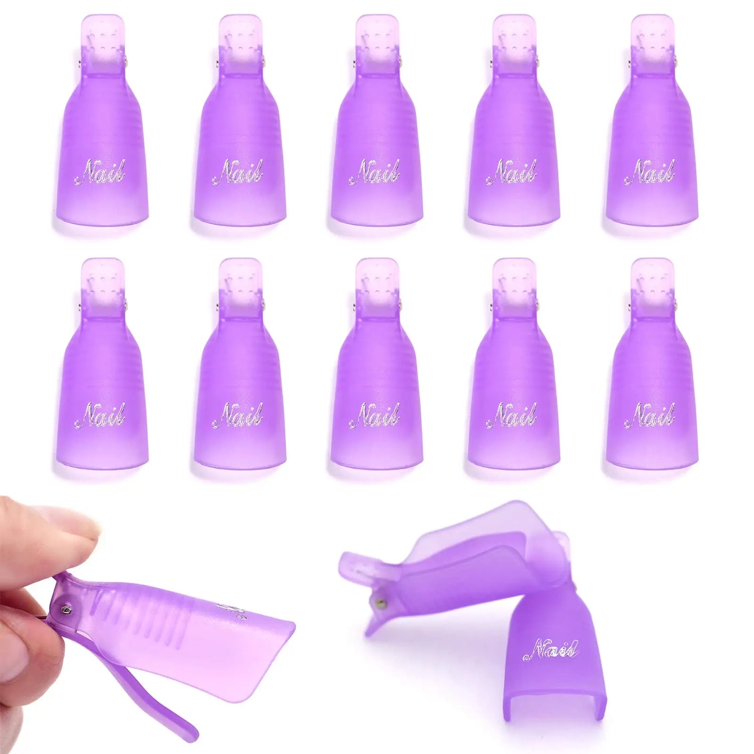 LINMANDA 10/16Pcs Nail Art Polish Remover Clip Gel Nail Polish Remover  Caps Nail Cleaning Tools Suitable for Home Use