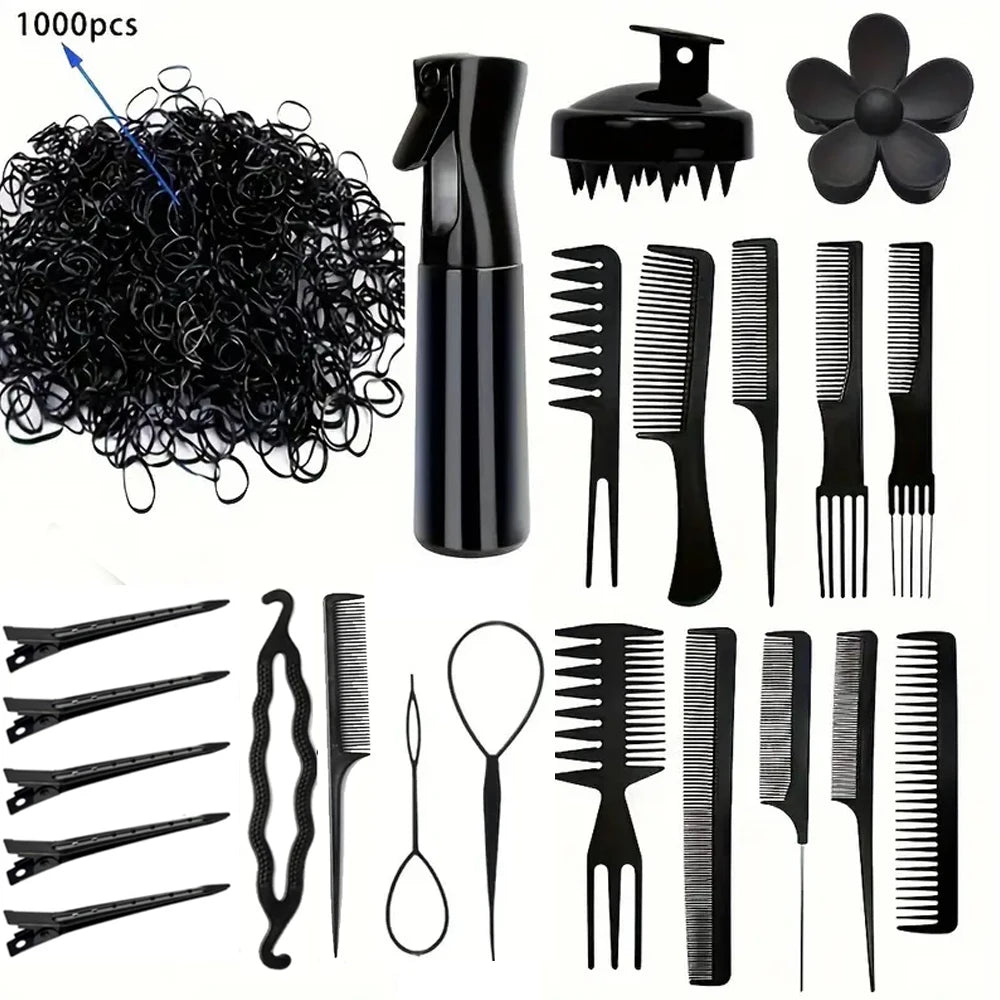 23pcs Set  Styling Hair Comb Hair Stylists Professional Styling Comb Set Variety Pack Great for All Hair Types & Styles