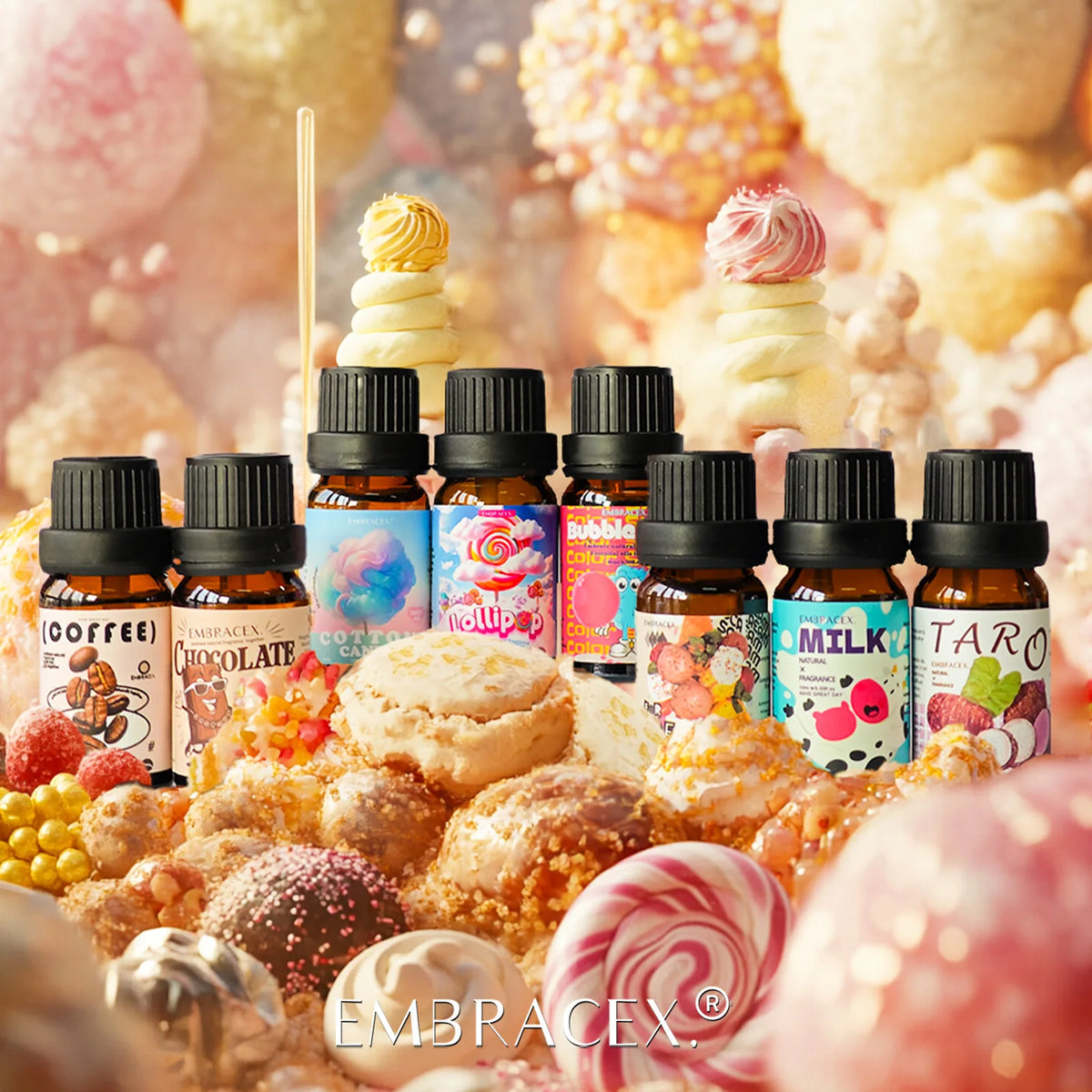 24 Type Gourmet Fragrance Oils Vanilla Coconut Coffee Chocolate For Soap Making Gifts For Women Skin, Hair and Nail Care