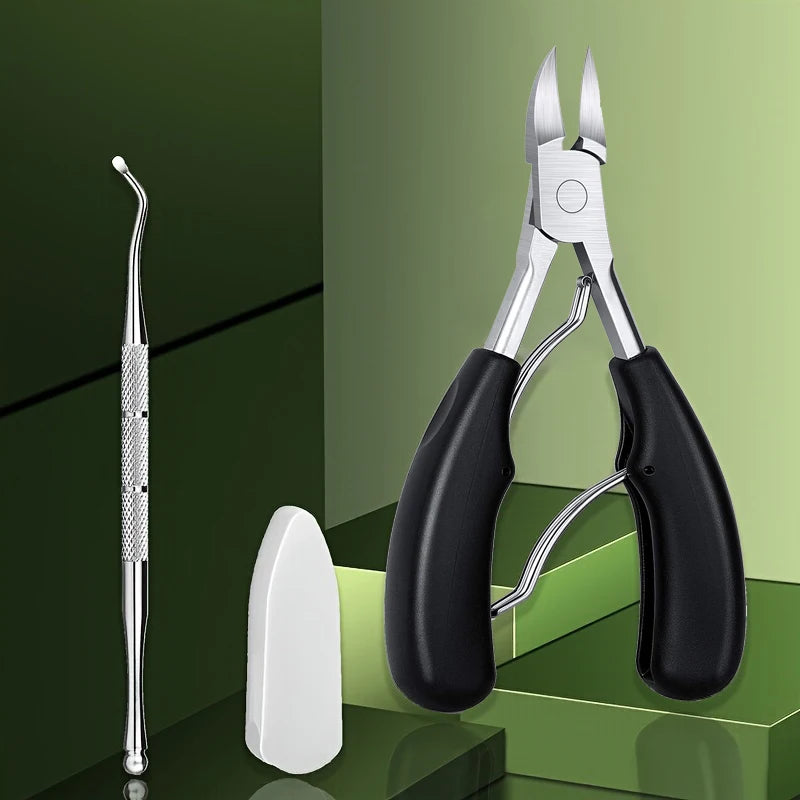 2Pcs Toenail Clippers, Medical Grade Toe Nail Trimmer, Nail Clippers for Thick Nails or Ingrown Toenail Tool, Stainless Steel