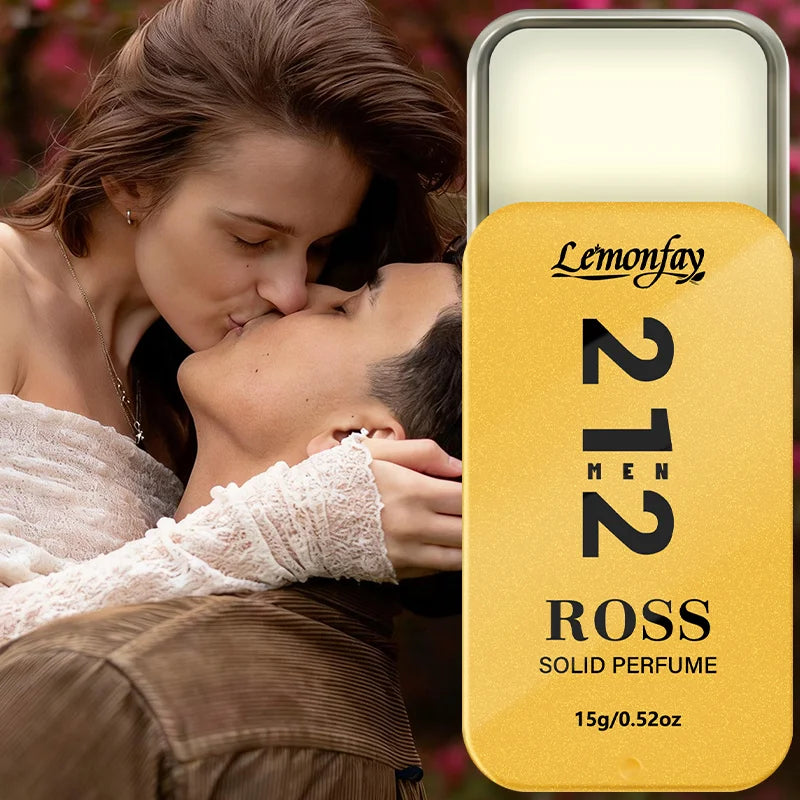 Lemonfay 212 Men Ross Solid Perfume - 15g Long-Lasting Portable Pocket Cologne for Men, Travel-Size Fragrance Balm