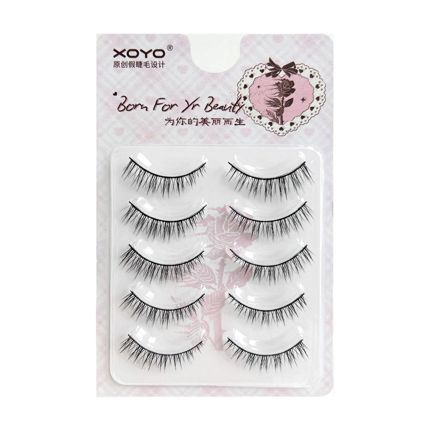 Full Strips False Eyelashes Manga style Hard Stem Baby Straight with Natural Look for Cosplay Daily cosplay Makeup fake lash