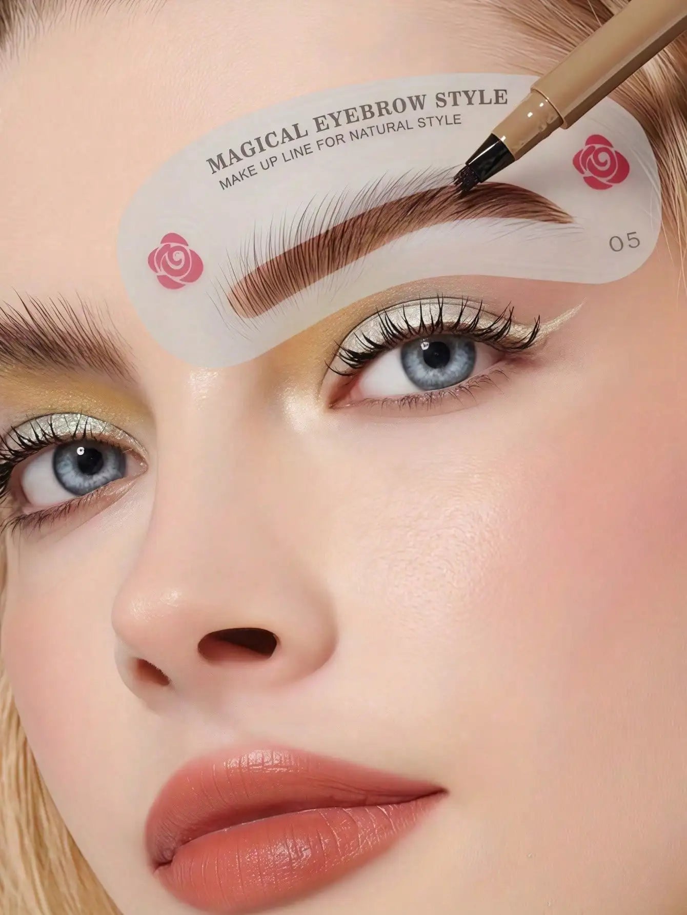 24 Styles Eyebrow Shaping Stencils - Grooming Kit for Women - Perfect for Beauty Modeling and Makeup Application