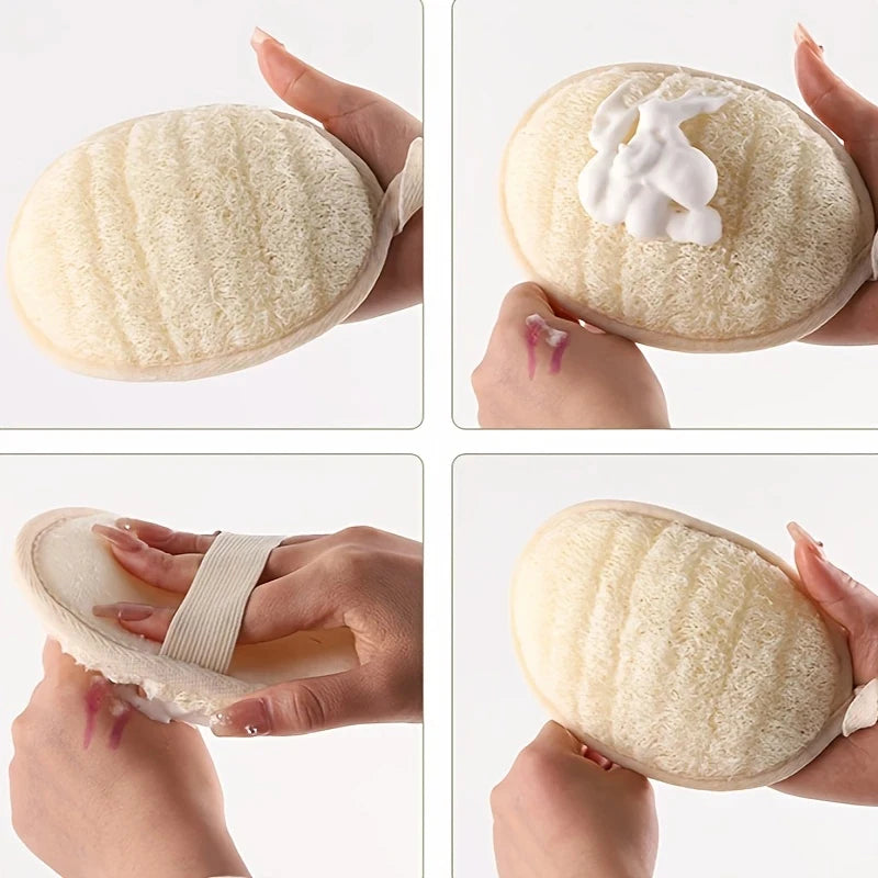 Natural Loofah Body Scrubber Soft Exfoliating Sponge Shower Brush Cleaner Pad Skin Care Tool for Bath