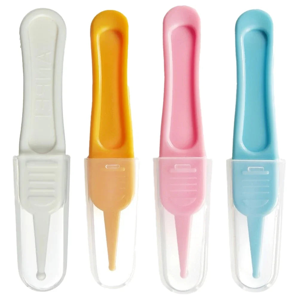 Baby Nose Cleaning Tweezers Infant Ear Nose Navel Clean Tool Safe Baby Dig Booger Clips Snot Removal Newborn Cleaning Supplies