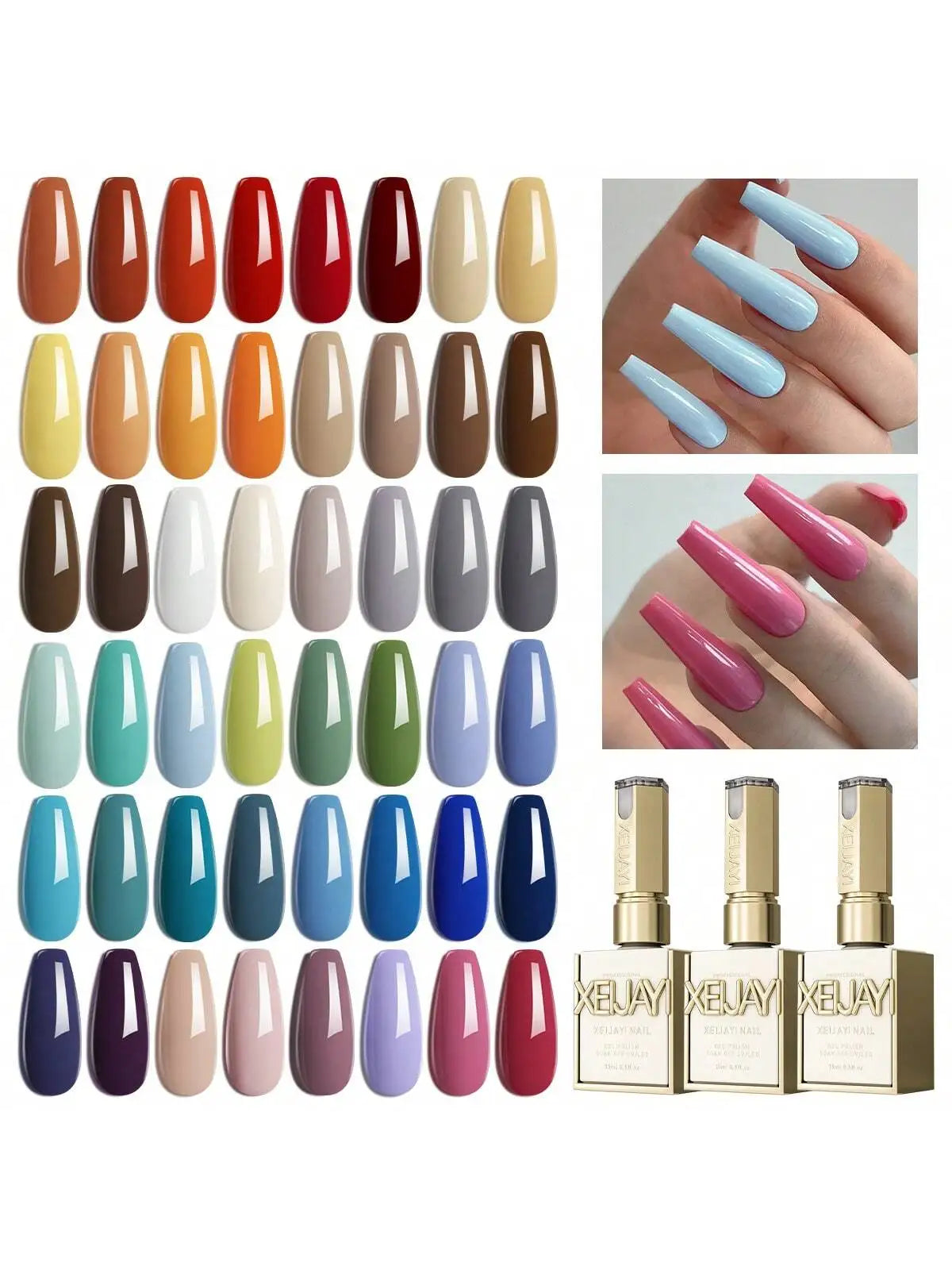 2025 New 6-Color Brown Nail Gel Set - Brightening UV/LED Gel Polish Kit for Nail Salons