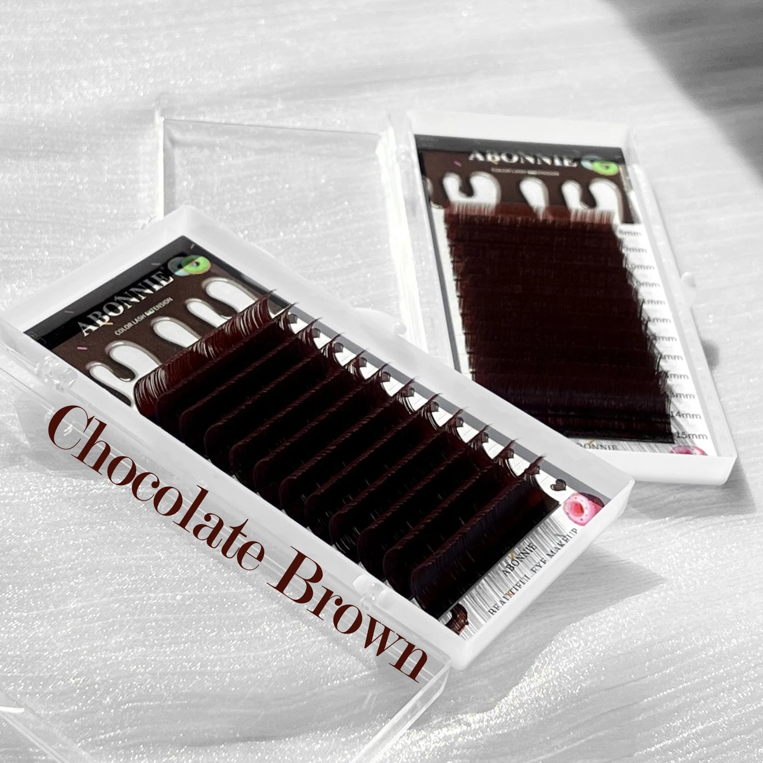 ABONNIE 0.03 0.05 0.07 Chocolate Dark Brown Eyelash Extensions C CC D M L Curl Individual Classic Eyelashes Soft Mink Lash