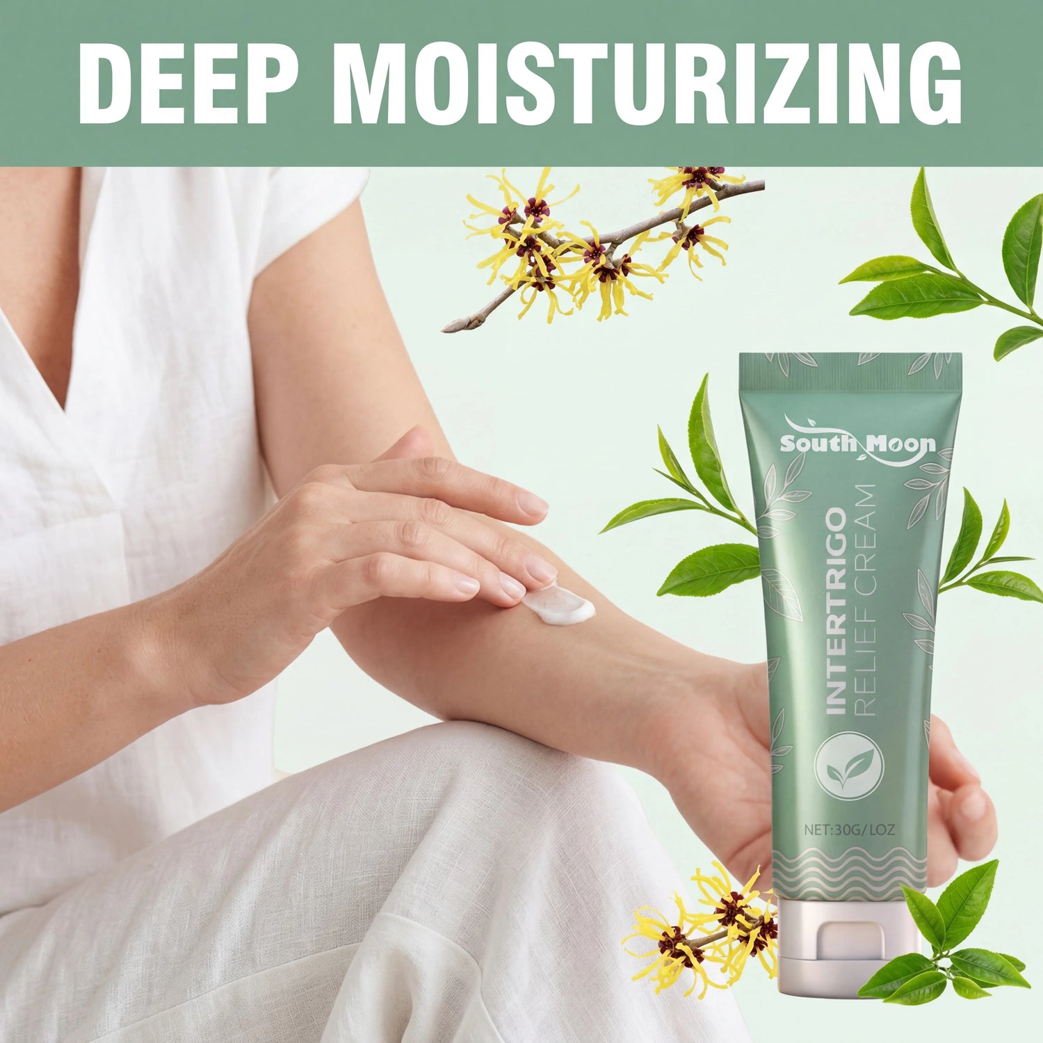 Body Firming Cream Natural Witch Hazel Tea Oil Lightweight Moisturizing NonGreasy Fast Absorbing Travel Size Toning Skincare
