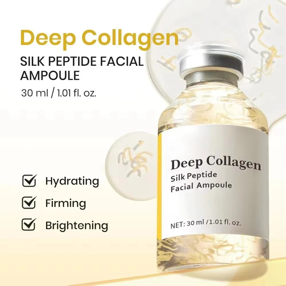 Deep Collagen Silk Peptide 30 Peptide Complex Ampoule Cream in Serum Set Lifting Tightening Facial Shaping Anti-Aging Hydrating
