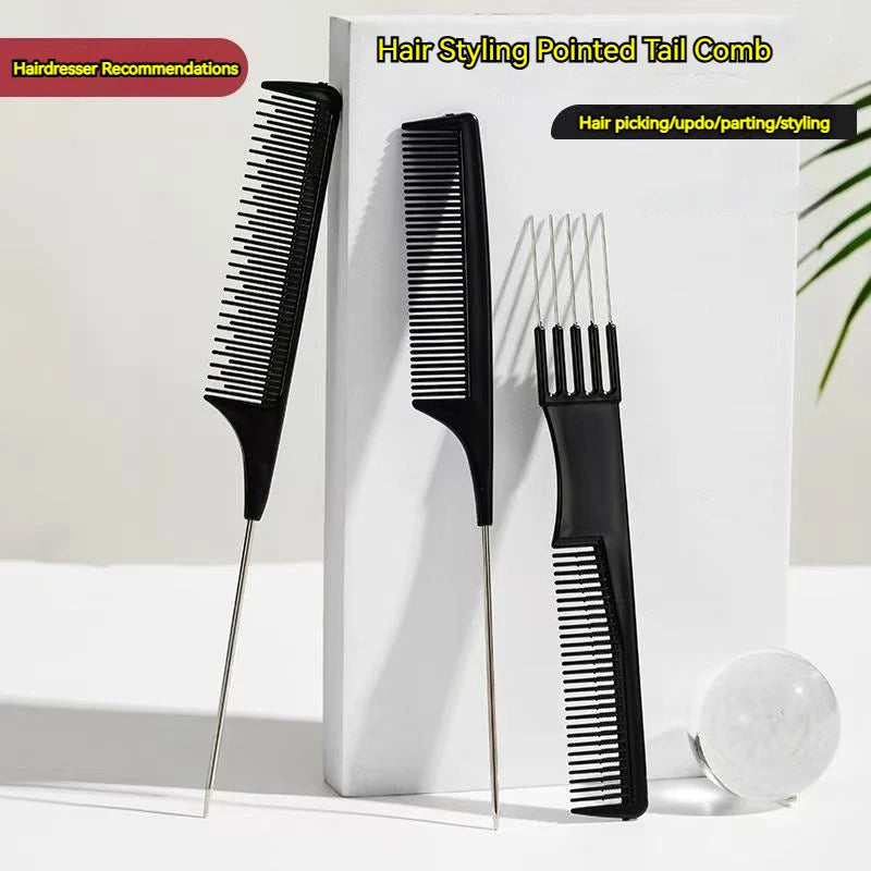 23Pcs Carbon Fiber Hair Styling Combs, Professional Styling Comb Set for Hair Salons, Perfect for All Hairstyles and Styles