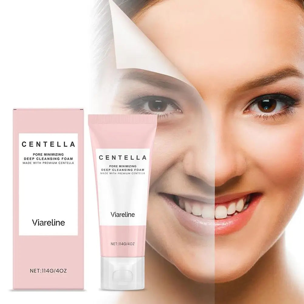 Centella Pore Minimizing Facial Cleanser - Deep Cleansing, Oil Control, Gentle Exfoliating, Soothing, Repairs Barrier, Skin Care