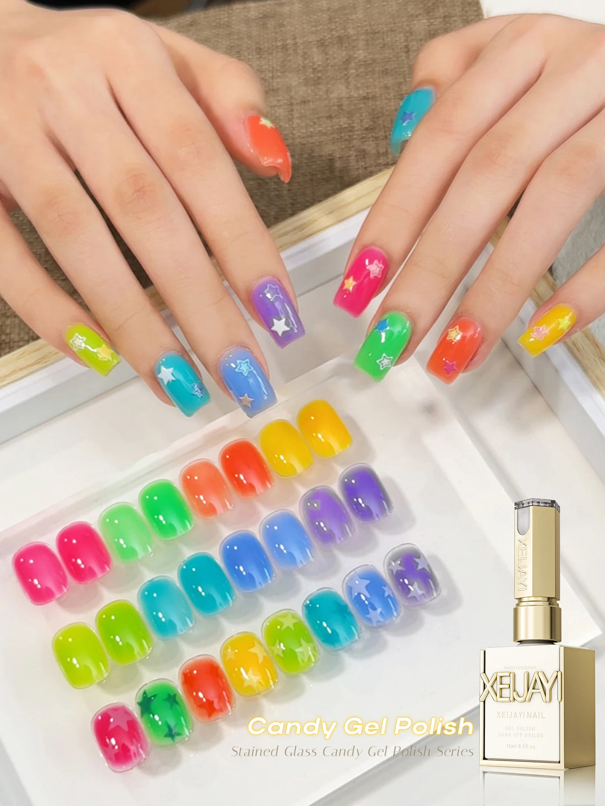 15ML 8-color Candy Series Gel Nail Polish Set, UV LED Immersion Nail Polish,Holiday DIY Nail Polish Design For Spring And Summer