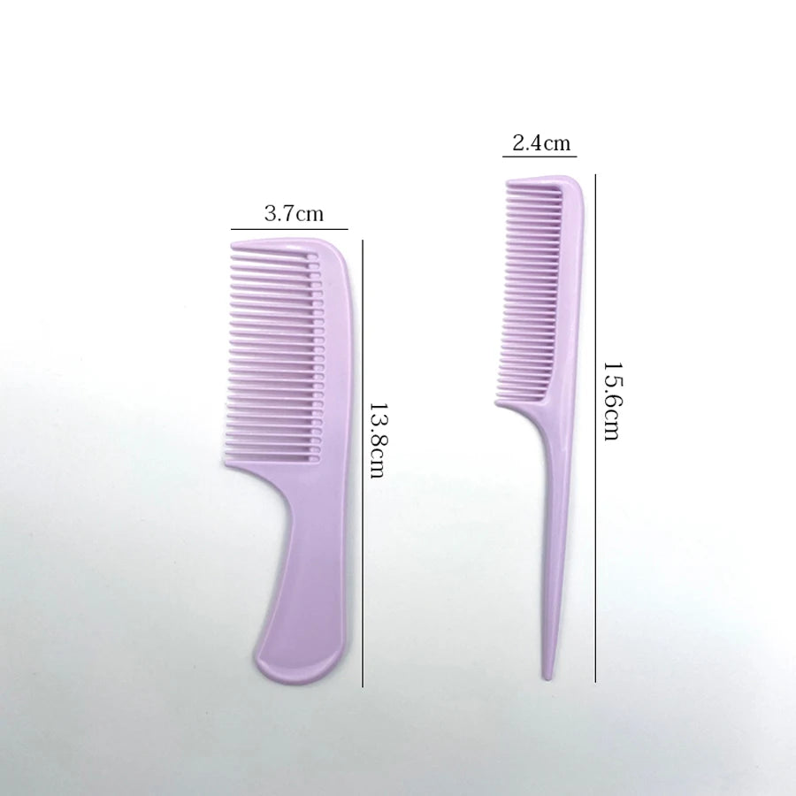 1 Pair Mini Portable Pocket Combs (Pointed Tail Comb   Flat Comb), Perfect for Hair Styling and Braiding. Convenient for Travel.