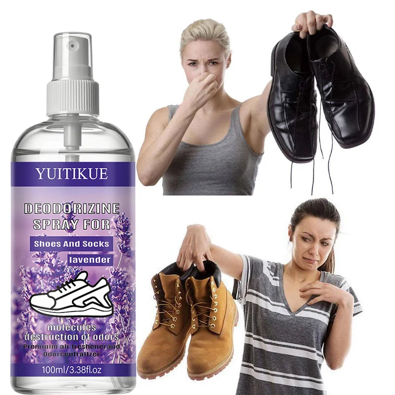 YUITIKUE Lavender Shoe & Sock Deodorizing Spray - Decompose Odor, Continuous Freshness 100ml
