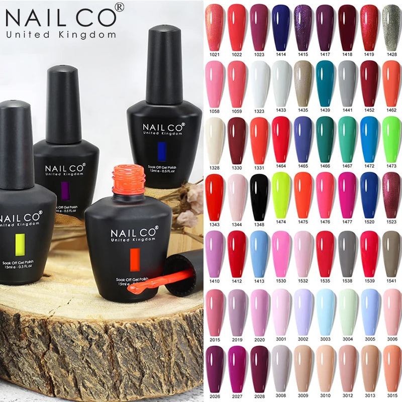 NAILCO 15ml TPO-Free Nail Gel Polish Vernis Semi Permanent Nails Art Manicure Design Hybrid Remover Gel Top Coat Ongle Gel UV