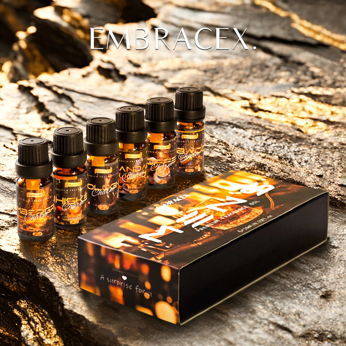6PC/1PC 10ML Fragrance Oils Men's Aroma Oil Skincare Massage Oil Men's Gift Father's Day Gift Cologne Tobacco Sandalwood