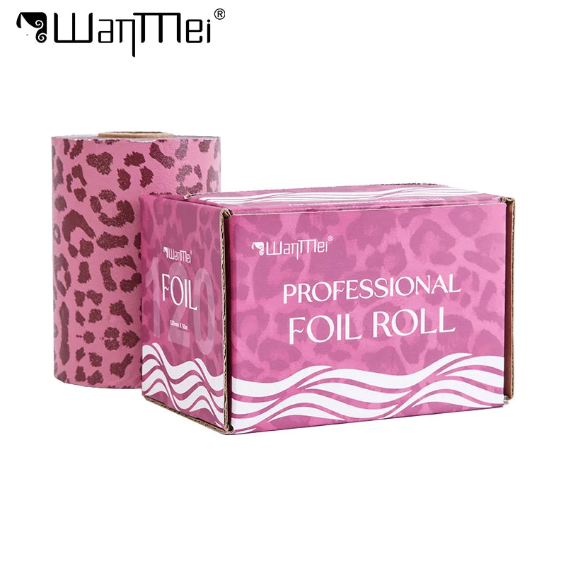 1Roll WANMEI Leopard Print Hair Coloring Aluminum Foil Hairdressing Perm Highlights Bleaching Hair Styling Tools Salon