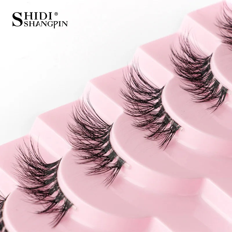 Half Fake Eyelashes 5/10 Half Lashes Soft Natural Cat Eye Lashes Makeup Tool Extension Fluffy Faux Cils Maquiagem Half Lashes
