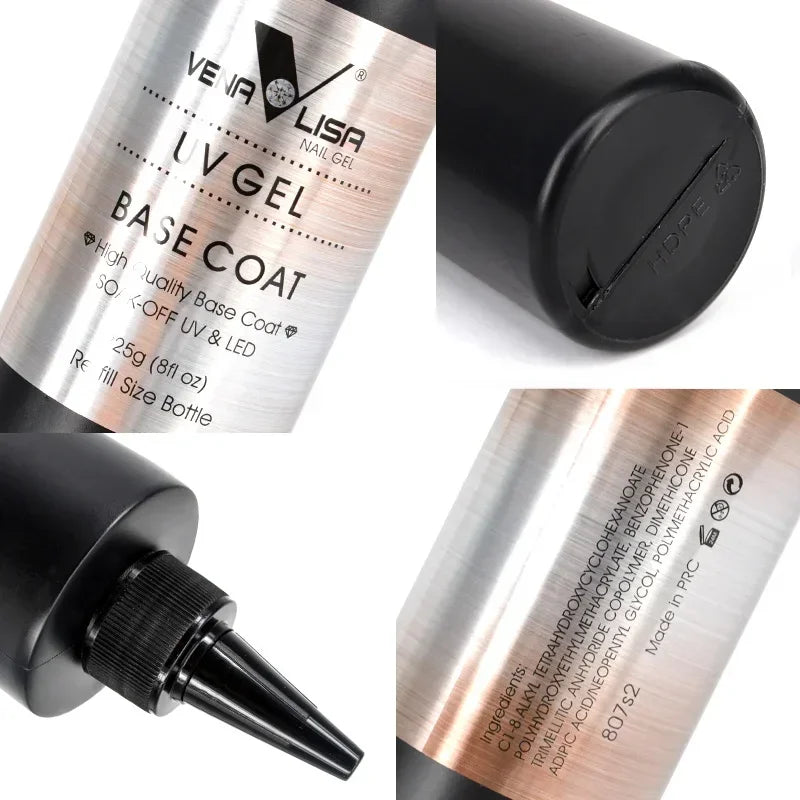Venalisa TPO FREE225g Super Quality Refill Gel Nail Art Soak Off UV/LED No Wipe Top Coat Base Coat Without Sticky Layer Top Coat