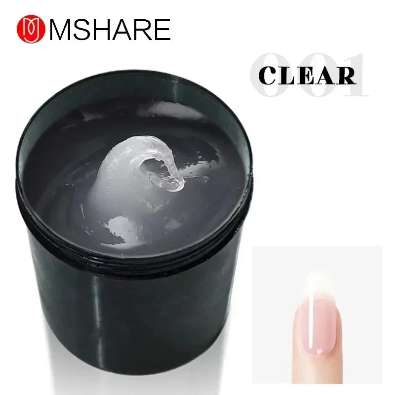 MSHARE 250g Clear Acrylic Gel Hard Gel For Nail Extension Pink Nude White Acrygel Hema TPO Free Builder Nail Gel French Nail Art