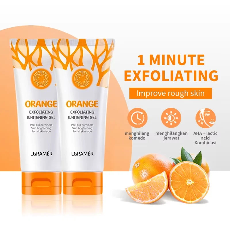 50g Orange Exfoliating Gel Dead Spot Remover Brighten Peeling Gentle Repair Scrub Whiten Moisturizer Hydrating Korean Skin Care