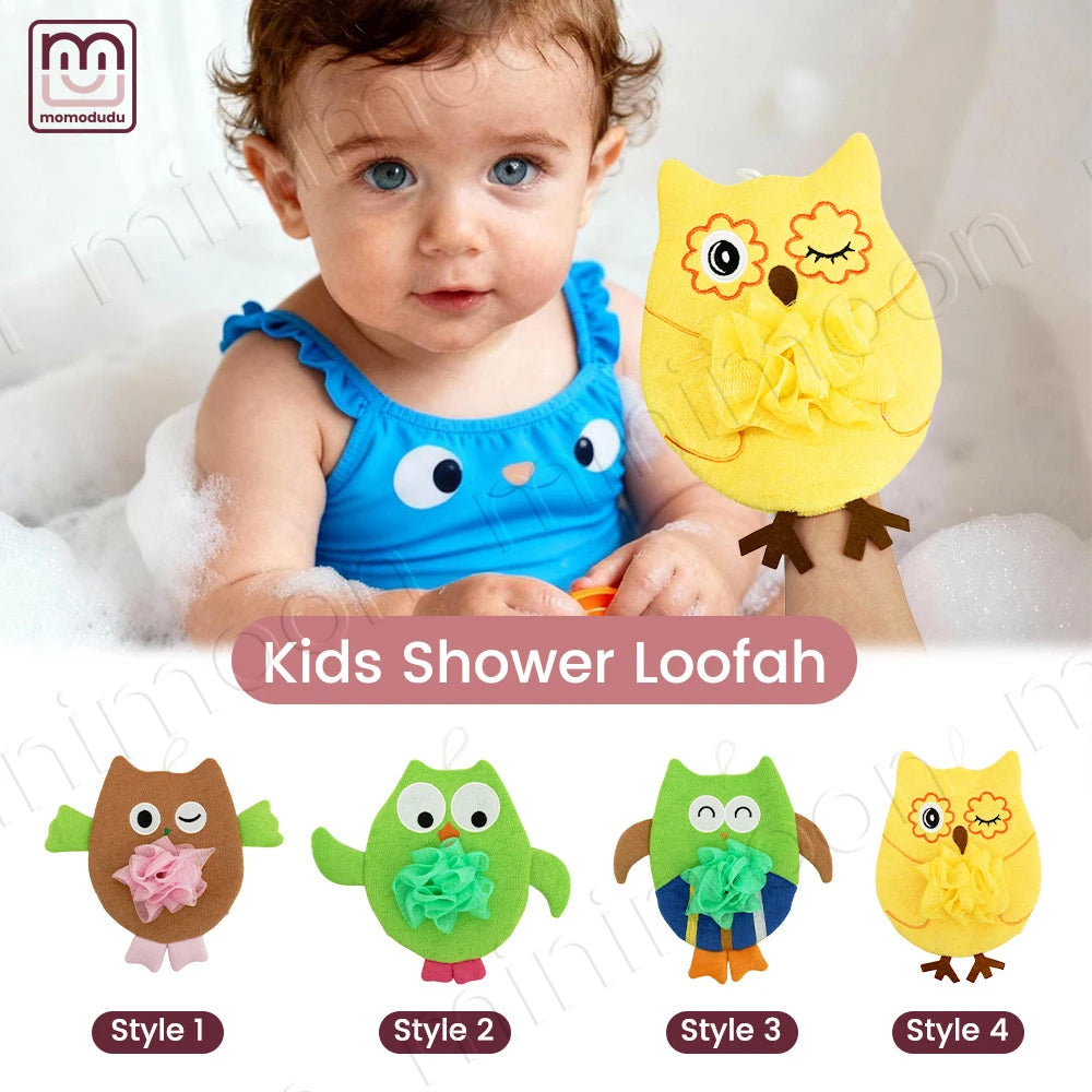 Gentle Baby Bath Mitts, Ultra-Soft Cartoon Gloves for Sensitive Skin and Fun, Effective Cleansing