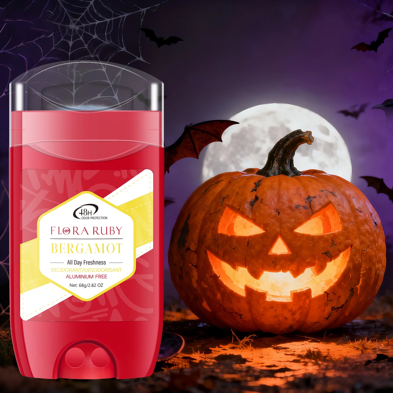 Aluminum-Free Deodorant Fragrance Deodorant Stick for Halloween Deodorant Stick 48-Hour Refreshing and Moisturizing