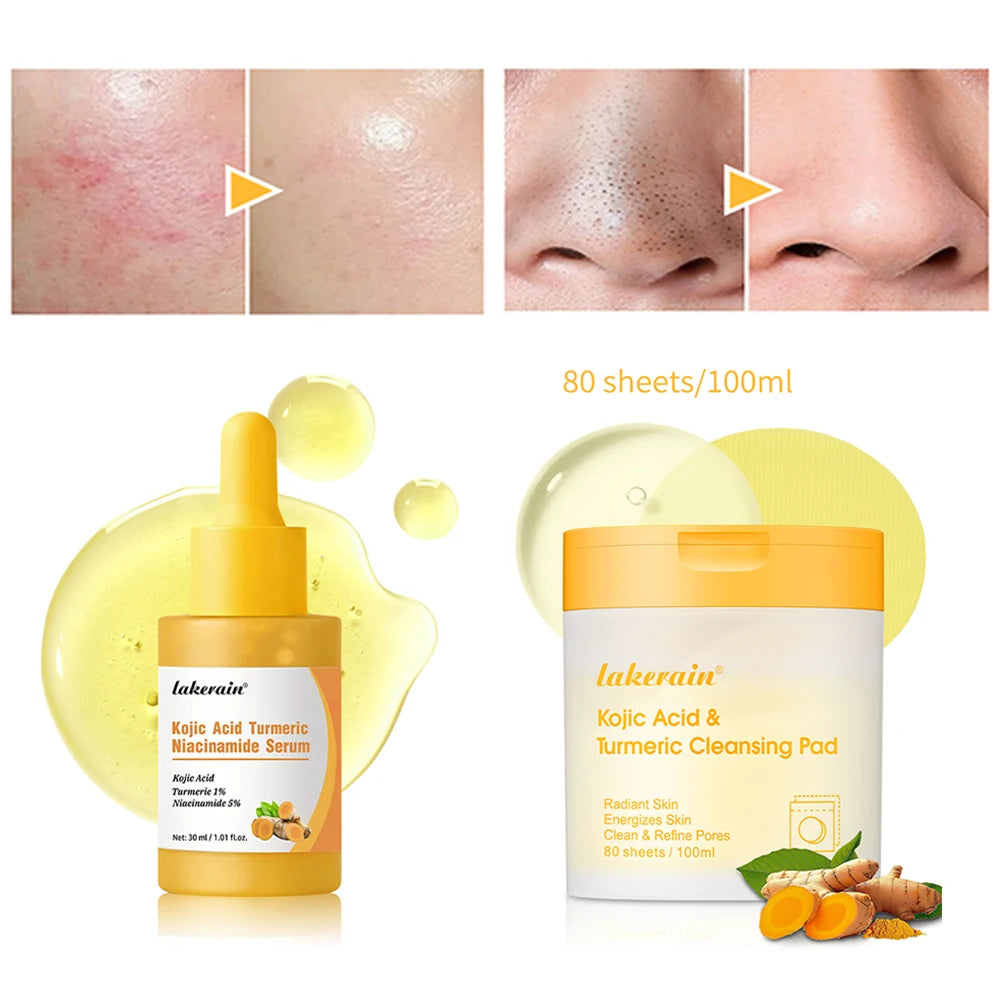 Kojic Acid Turmeric Duo for Face & body Ideal for Troubled Skin & Use After Spot Care Soothing &Calming Skincare