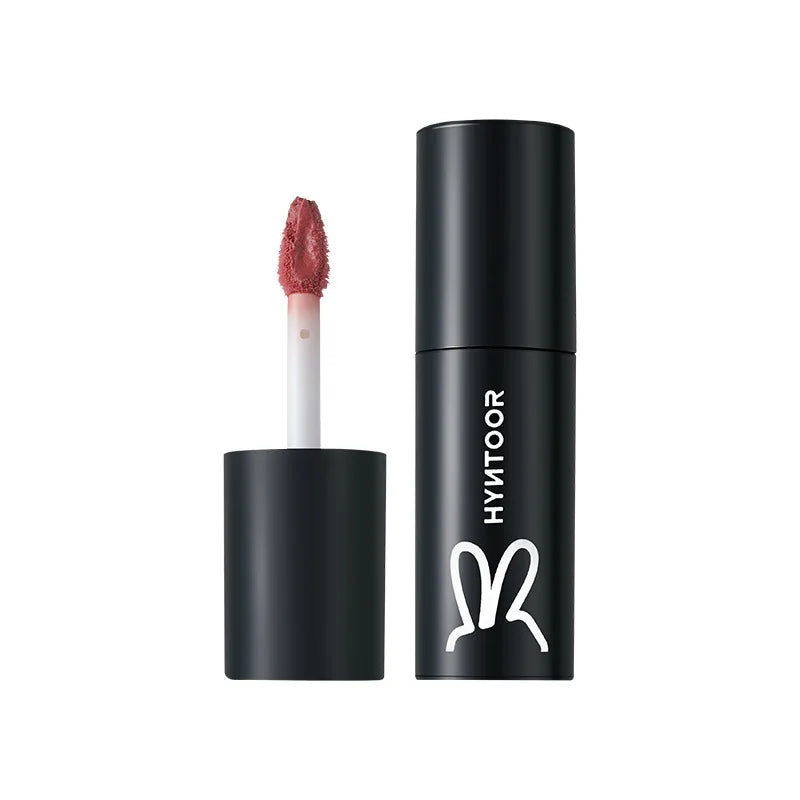 HYNTOOR Gothic Lip Gloss Pure Black Silver Matte Moisture Mirror Finish Low Saturation Long-Lasting Halloween Makeup