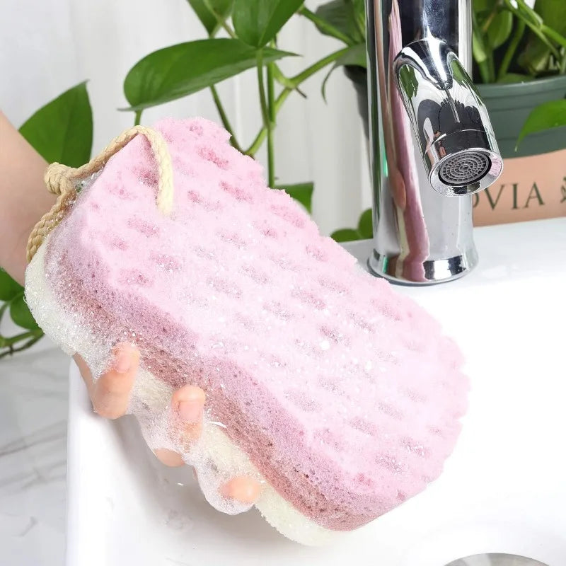 3pcs Bath Sponges for Both Men And Women,Loofah Body Scrubber for Shower Use,Random Colors And Large Size,Ideal Bathing