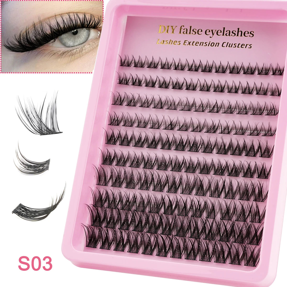 YSDO Lashes Clusters Eyelash Extension D Curl Individual Lashes Maquillaje Natural Mink False Eyelashes Makeup Thick Pestañas