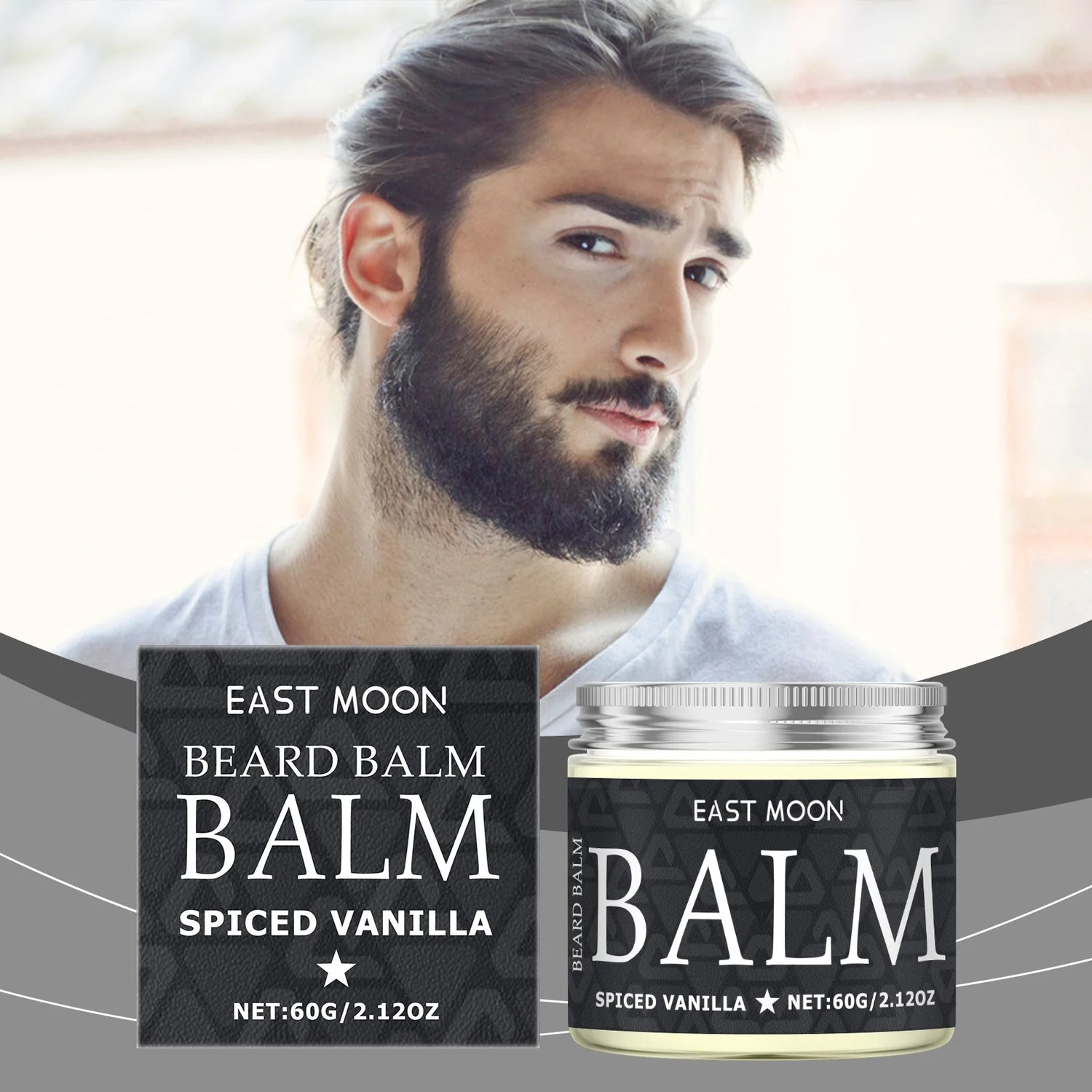 60g Vanilla Beard Keep Smoothing Nourishing Balm Strong Holding Increase Growth Dashing Gentlemen Gifts Men Beard Care Wax
