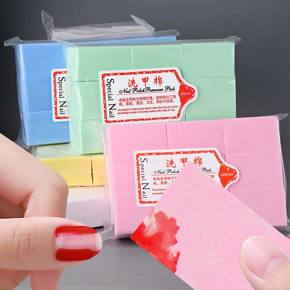 1000/600/500/100pcs Nail Cotton UV Gel Polish Removal Wipes Paper Pad Nail Wipe Clean Manicure Lint-Free Napkins Nail Cotton