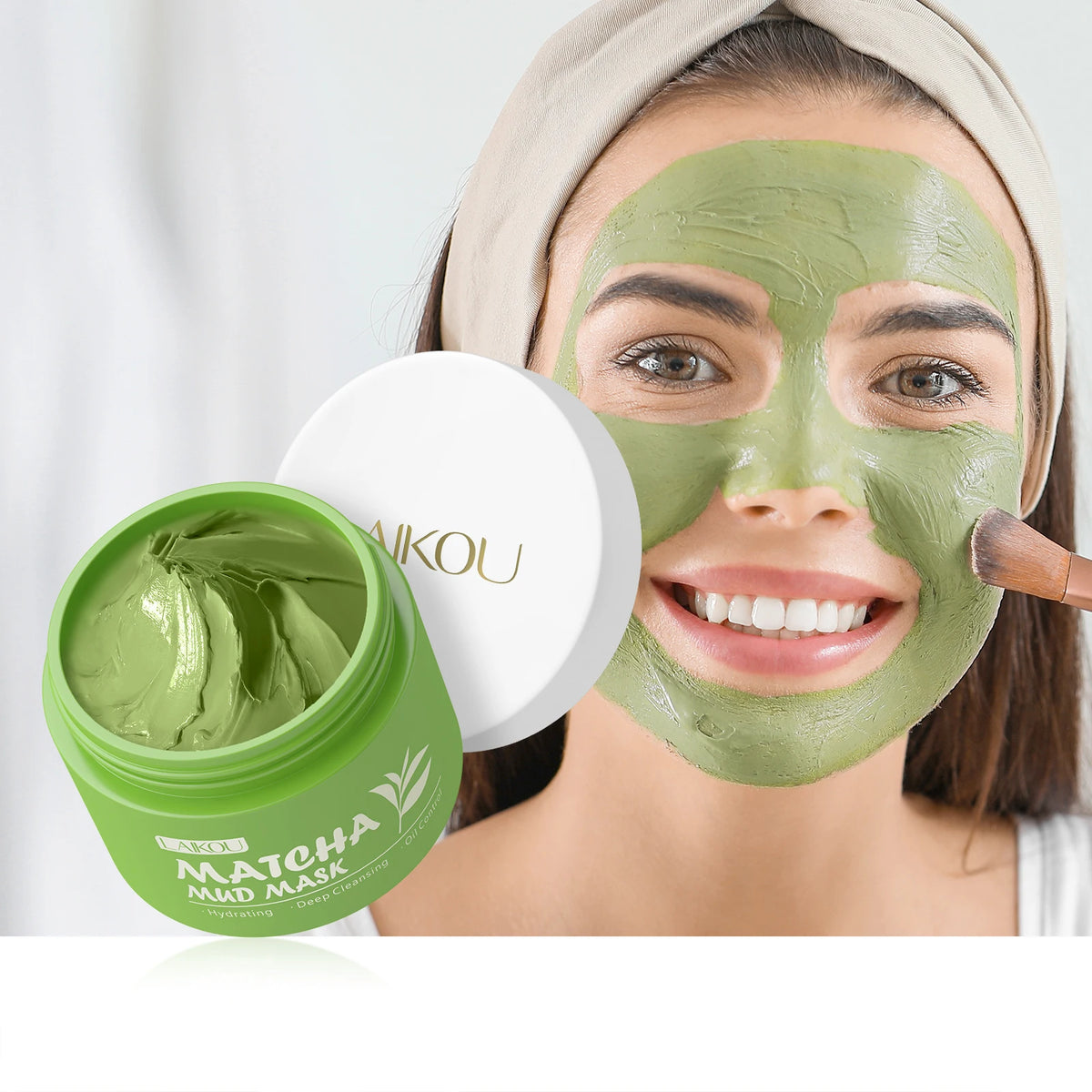 LAIKOU Matcha Mud Mask 25g Gentle Cleansing Hydrating Oil Control Deep Cleansing Face Clay Mask