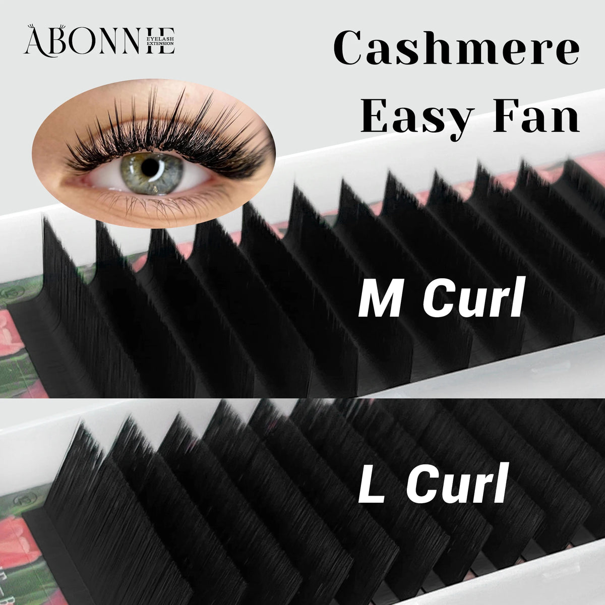 Abonnie M Curl Cashmere Easy Fan Eyelash Extensions Fox Lashes Mega Volume Eyelashes