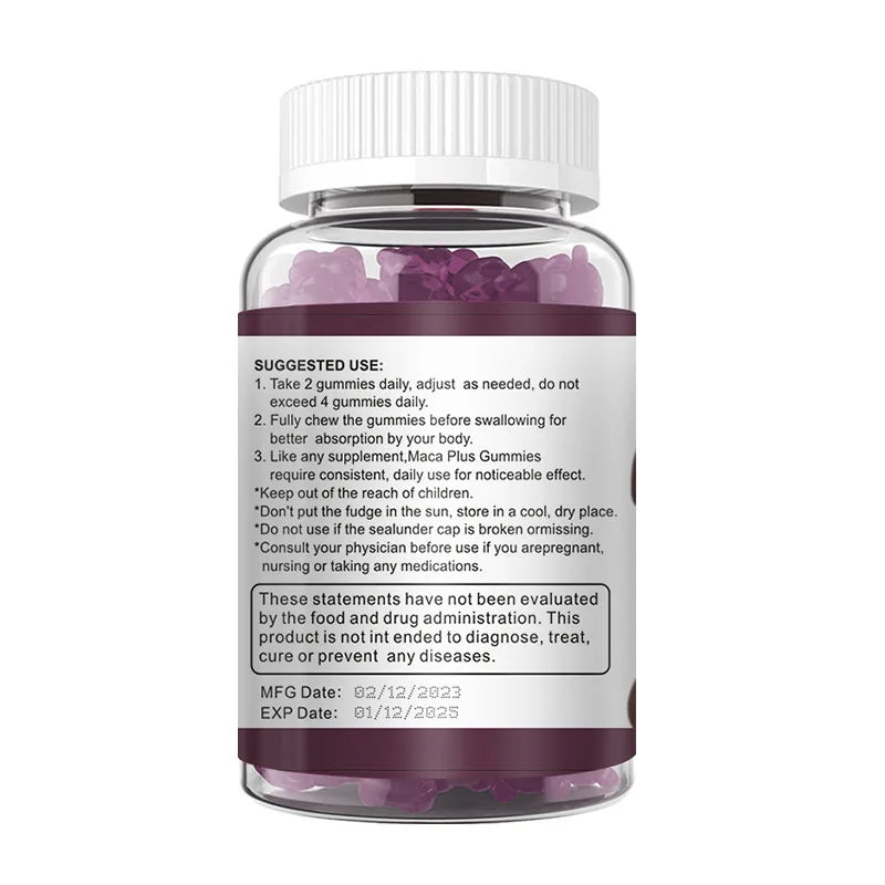 1 bottle black plus Maca gummies plump and lift your buttocks easily improving the appearance of your buttocks health food