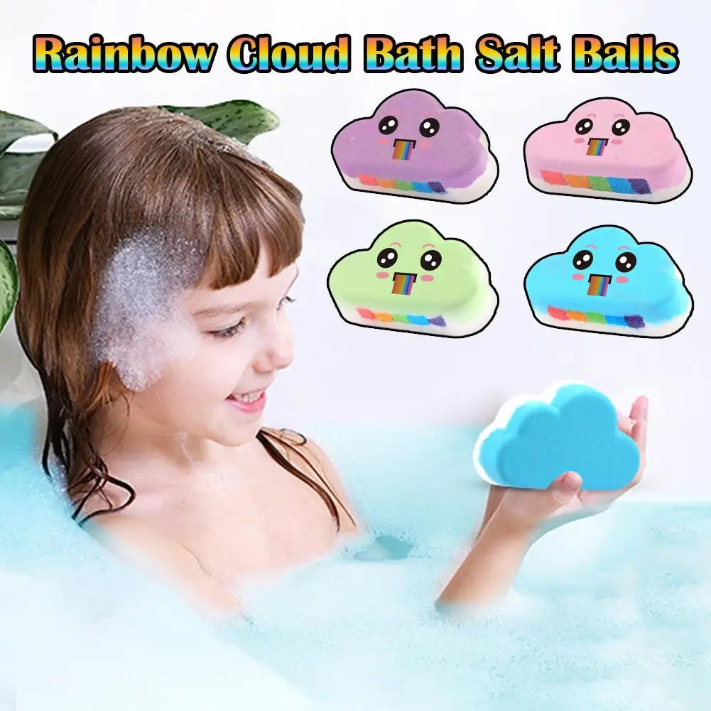 1Pcs Rainbow Bath Bombs Gift Set, Handmade Organic Bath Bombs for Kids Girls, Natural Kid Bubble Bath Fizzy ﻿