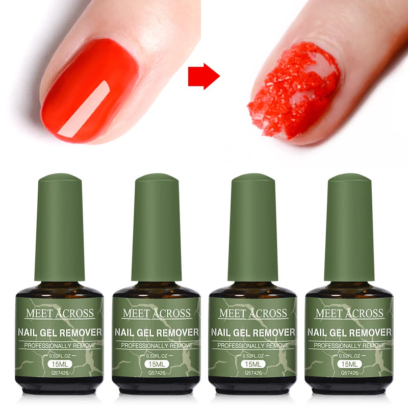1/4bottle Nail Gel Remover Polish Soak-Off 3 Minutes Quickly & Easily Removes Gel Polish 0.5fl.Oz Professional Non-Irritating
