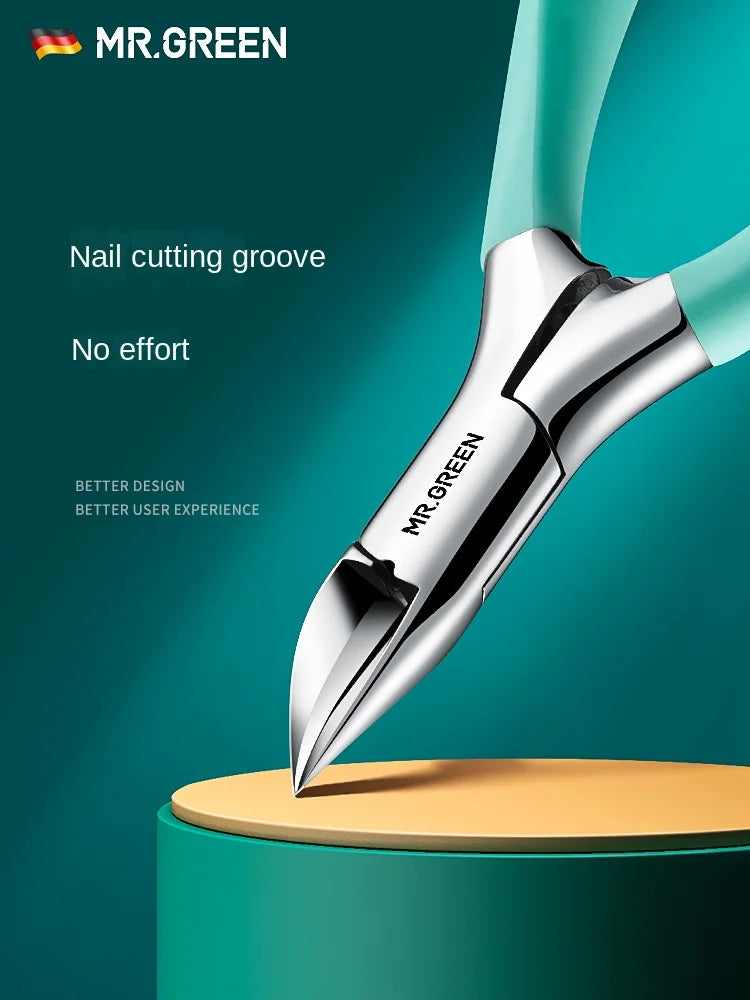 MR.GREEN Manicure Tools Professional Stainless Steel Thick Toenails Ingrown Cuticle Nipper  Trimmer Plier Scissors Nail Clippers