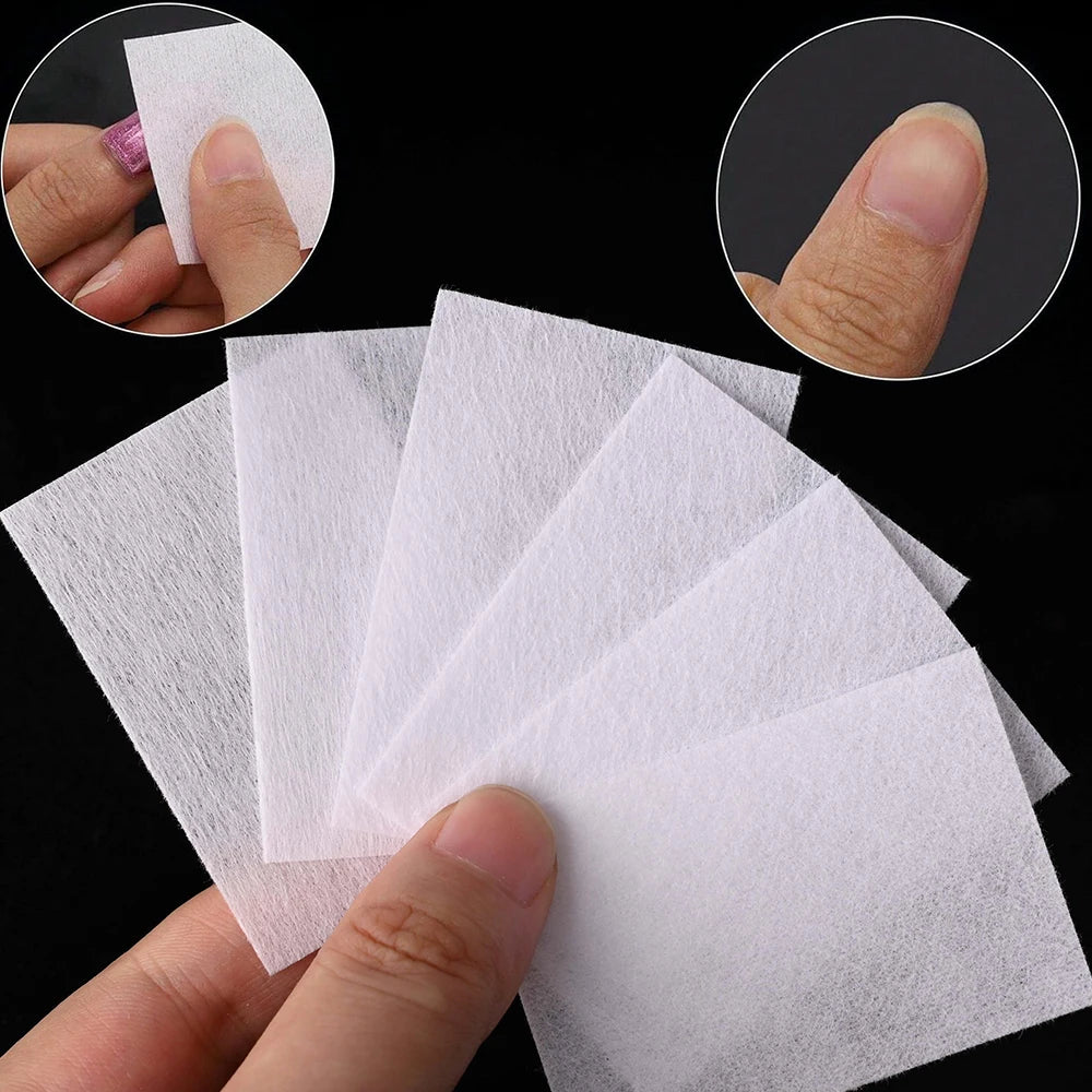 1000/600/500/100pcs Nail Cotton UV Gel Polish Removal Wipes Paper Pad Nail Wipe Clean Manicure Lint-Free Napkins Nail Cotton