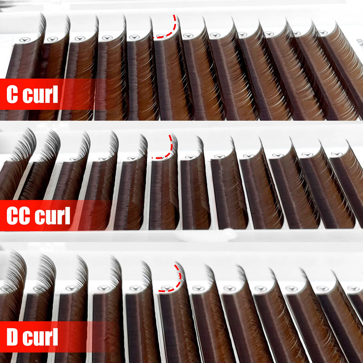 Abonnie Brown Individual Eyelashes Extension All Size Lashes Colorful Premium Classic Lashes
