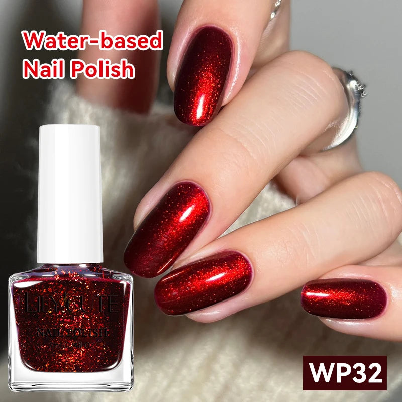 LILYCUTE 7ml Water-Based Nail Polish 40 Colors Long Lasting Quick Drying No Need of Lamp to Cure Nail Supplies For Nail Manicure