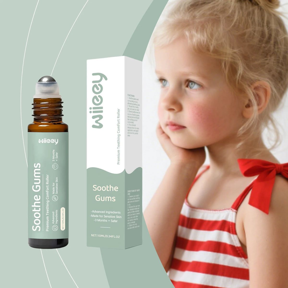 Baby Teething Comfort Roller - Relieves Gum Discomfort, Gentle Care for Little Ones, Parent-Approved