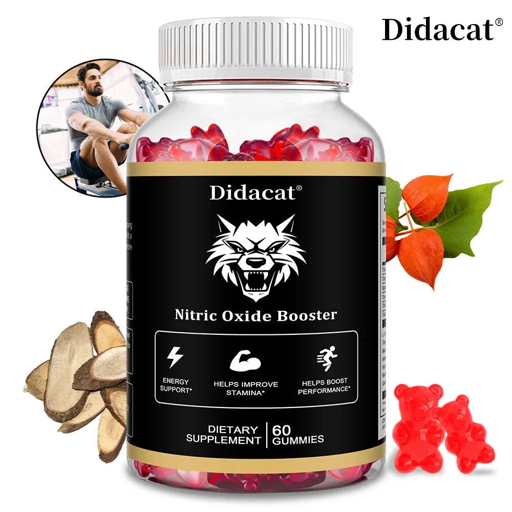 Maca Root Gummies, with Ashwagandha for Mood Enhancement, Energy, and Muscle Growth, Promote Skin Health, Unisex