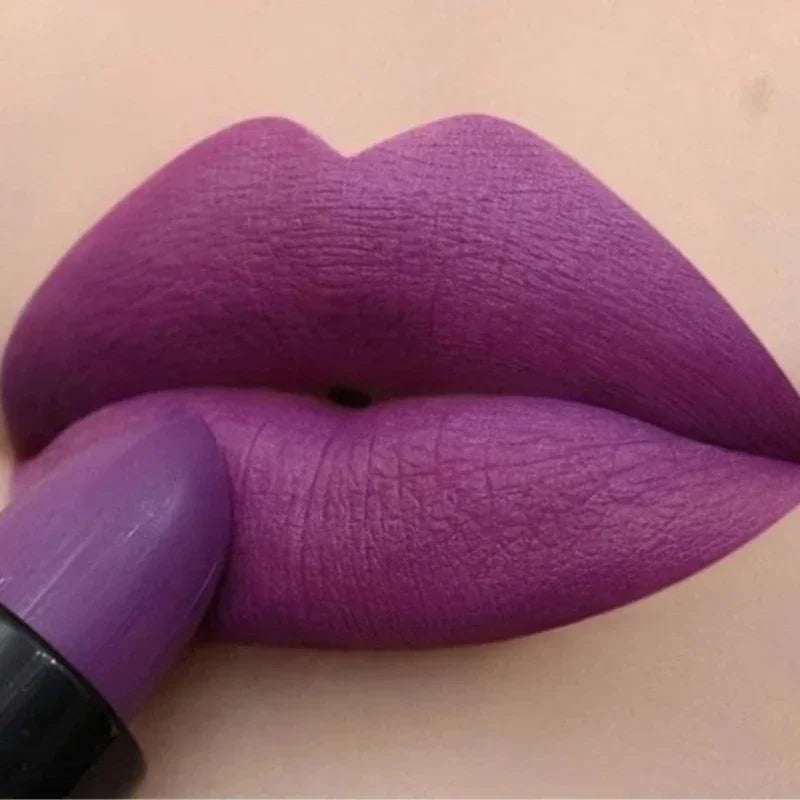Waterproof Velvet Matte Lipstick Lasting Black White Purple Pigment Lipstick Christmas Halloween Vampire Red Party Lip Cosmetics