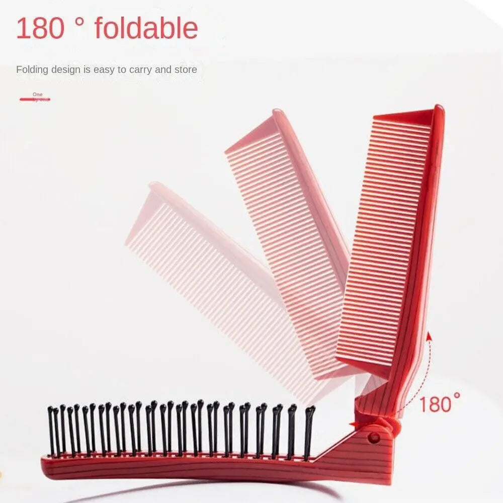 Portable Plastic Foldable Hair Comb Styling Tools Travel Folding Comb Mini Hair Brush