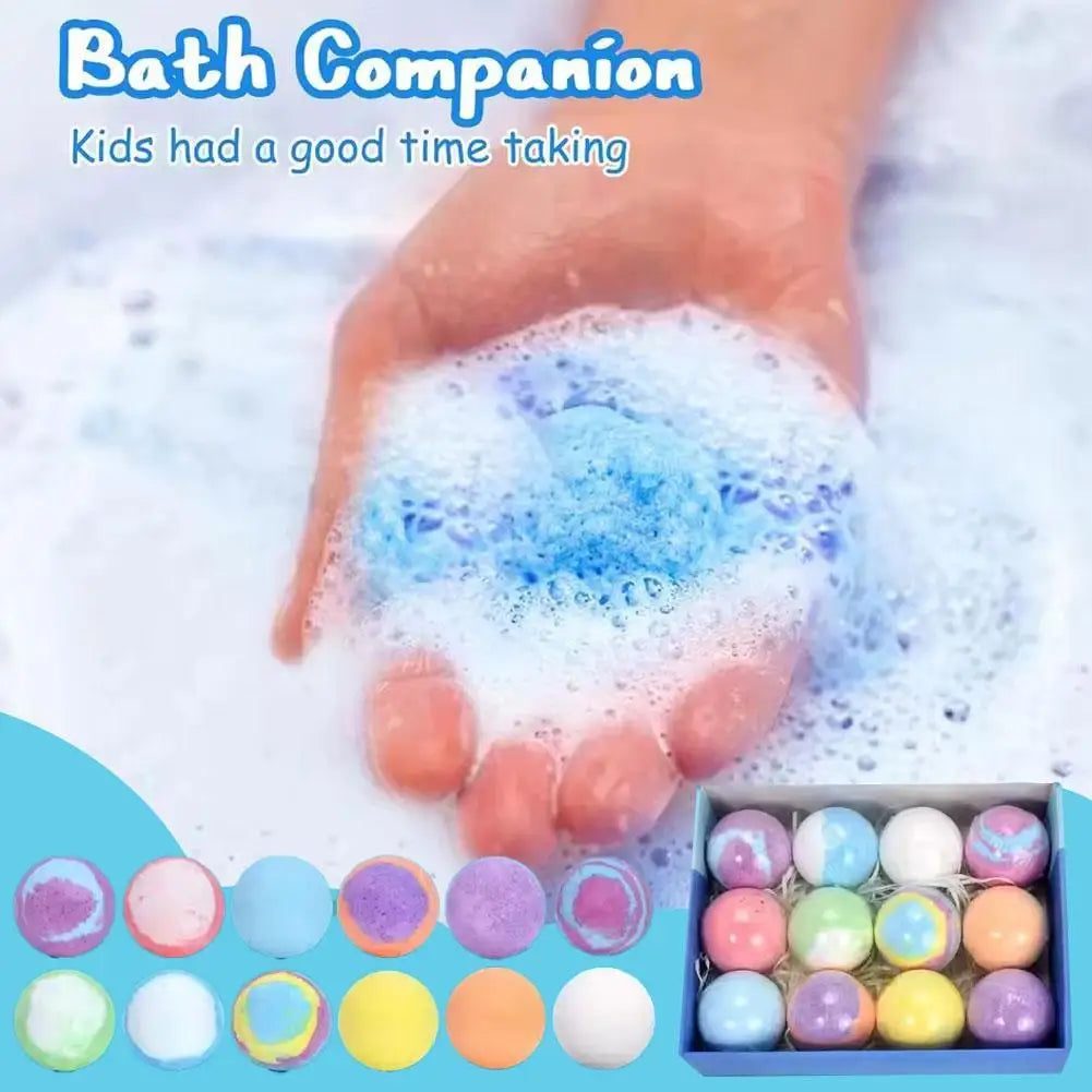 Kids Bath Bombs with Surprise Inside, Fizzy Spa Balls Gift Set with Animal Toys, Educational, Fun Relaxing Holiday Gift for Kid