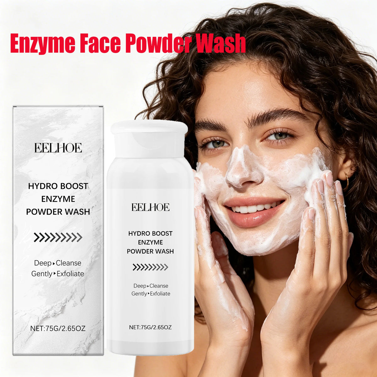 Enzyme Face Powder Wash Skin Oil Control Gentle Exfoliating Deep Cleansing Remove Blackheads Brighten Skin Cleansing Powder